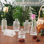 Fixwal 18 Pack Small Bud Vases for Centerpieces, Clear Vases for Flowers Glass Flower Vases in Bulk, Vintage Decorative Vases for Wedding Rustic Home Table Decor