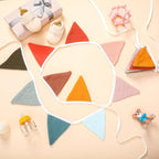 Oudain 2 Pcs Pennant Banner Flags Nursery Garland Triangle Bunting Flags Playroom Wall Decor Banner for Nursery Baby Shower Birthday Boho Wedding Party Event, Each 7.75 ft(Mixed Color)