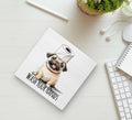 KU-DaYi Funny Dog Pug Bathroom Wooden Box Sign, Wash Your Hands Sign Bathroom Decor, Pug Desk Accessories for Dog Lovers Wooden Block Plaque Desk Shelf Decor 5x5 Inch