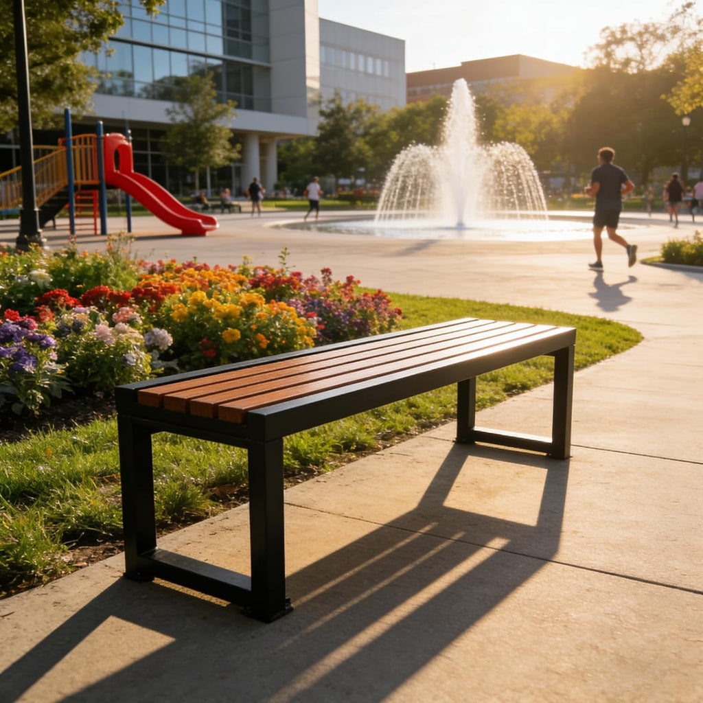 Outdoor Patio Park Benches, Outdoor Benches Weatherproof, Suitable for porches, patios, Gardens, lawns, Balconies, backyards 120cm/47.2in