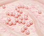 1000Pcs 8mm 0.3inch Pink Vase Filler Pearl Beads for Centerpiece, No Hole Artificial ABS Pearls for Table Decor, Colorful Beads in Bulk for Crafting and Wedding Party Decoration