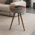 Smart Side Table with Wireless Charger, Modern Smart End Table with Speaker, 16" Coffee Table with USB Charging Port for Bedroom, Living Room, Office