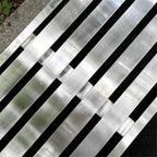 Garden Garden Metal Bench, No Backrest Stainless Steel Chair, for Outdoor Park Leisure Seating Seat(Medium)