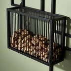 Wine Enthusiast 11-Bottle Gallery Wall Wine Rack with Cork Catcher - Black Powder-Coated Iron Label-Forward Display for 750 mL Bottles, Wall Mounted Bar & Dining Room Décor