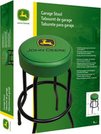 Plasticolor 004792R01 John Deere Logo Garage and Game Room Stool with Matte Green Top and Black Legs