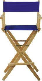 American Trails Extra-Wide Premium 30" Director's Chair Natural Frame with Royal Blue Canvas, Bar Height