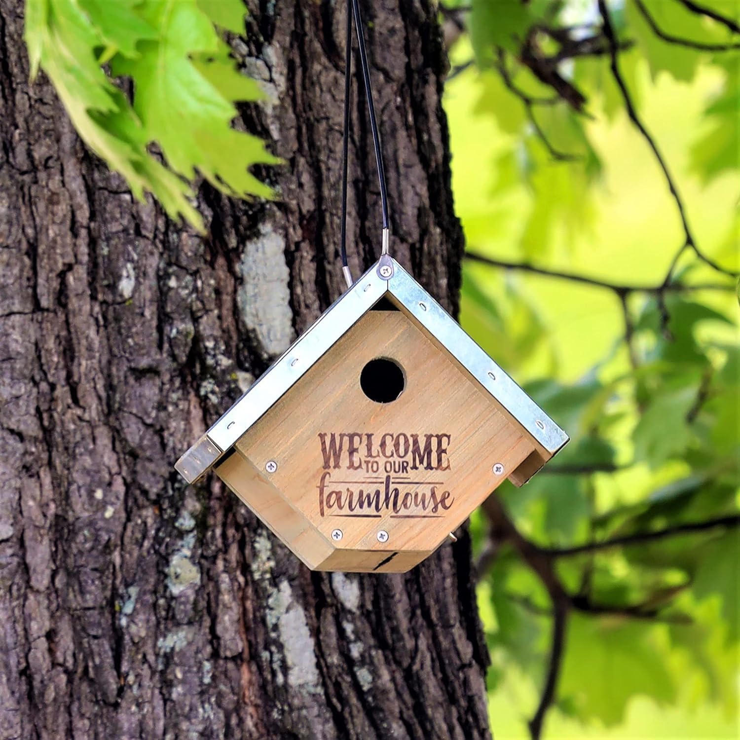 Wild Wings WWGH1-DECO Galvanized Weathered Cedar Wren House