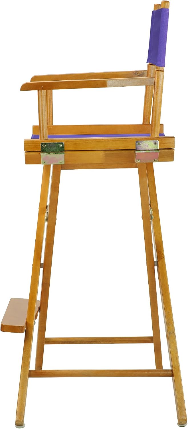 Casual Home 230-05/021-41 Director Chair 30" - Bar Height Honey OakFrame/Purple Canvas