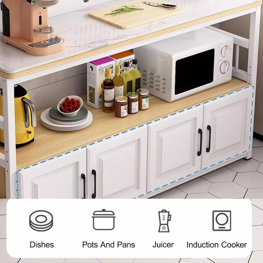 Kitchen Pantry Storage Cabinet with Drawer, Farmhouse Tall Food Large Wood Pantry Storage Furniture, for Kitchen, Bedroom, Dining Room, Office(140x70x40cm/55.1x27.6x15.7in)