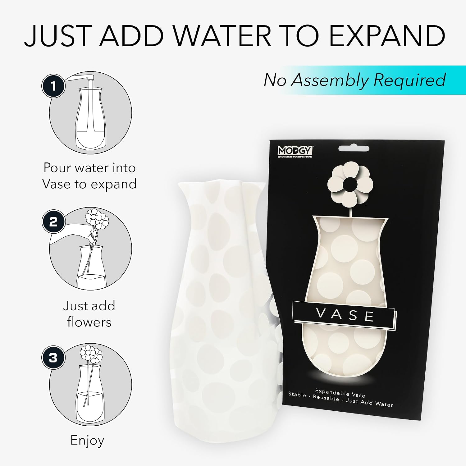 Modgy Polkie Collapsible Vase, 1 EA