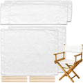 STAY GENT 18''L X 15''W 2 Set Directors Chair Replacement Canvas for 18'' Director Chairs, Replacement Cover Canvas Seat and 19.7''L X 6.3''W Back Covers Kit for Director Chairs Movie Chair, White