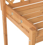 Garden Potting Bench with Lower Shelf Upper Shelf Spacious Tabletop and A Cabinet for Storing Gardening Equipment and Tools Comfortable Workstation Table Perfect for DIY Painting and Personalization