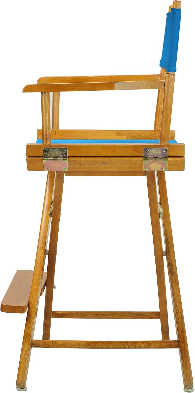 Casual Home 220-05/021-27 Director Chair 24" - Counter Height Honey OakFrame/Turquoise Canvas