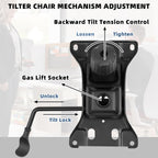 Besitu 500Lbs Office Chair Replacement Parts, w/ 6'' x 10.2" Mounting Holes Chair Base Heavy Duty Plate Swivel Tilt Control Seat Mechanism for Executive and Gaming Chairs