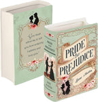 Ceramic Book Vase Pride and Prejudice Gifts for Book Lovers Women & Men - Jane Austen Gifts for Women Bookish Christmas Decor for Bookshelf - Bookworm Bookish Gift Cute Librarian Present for Readers