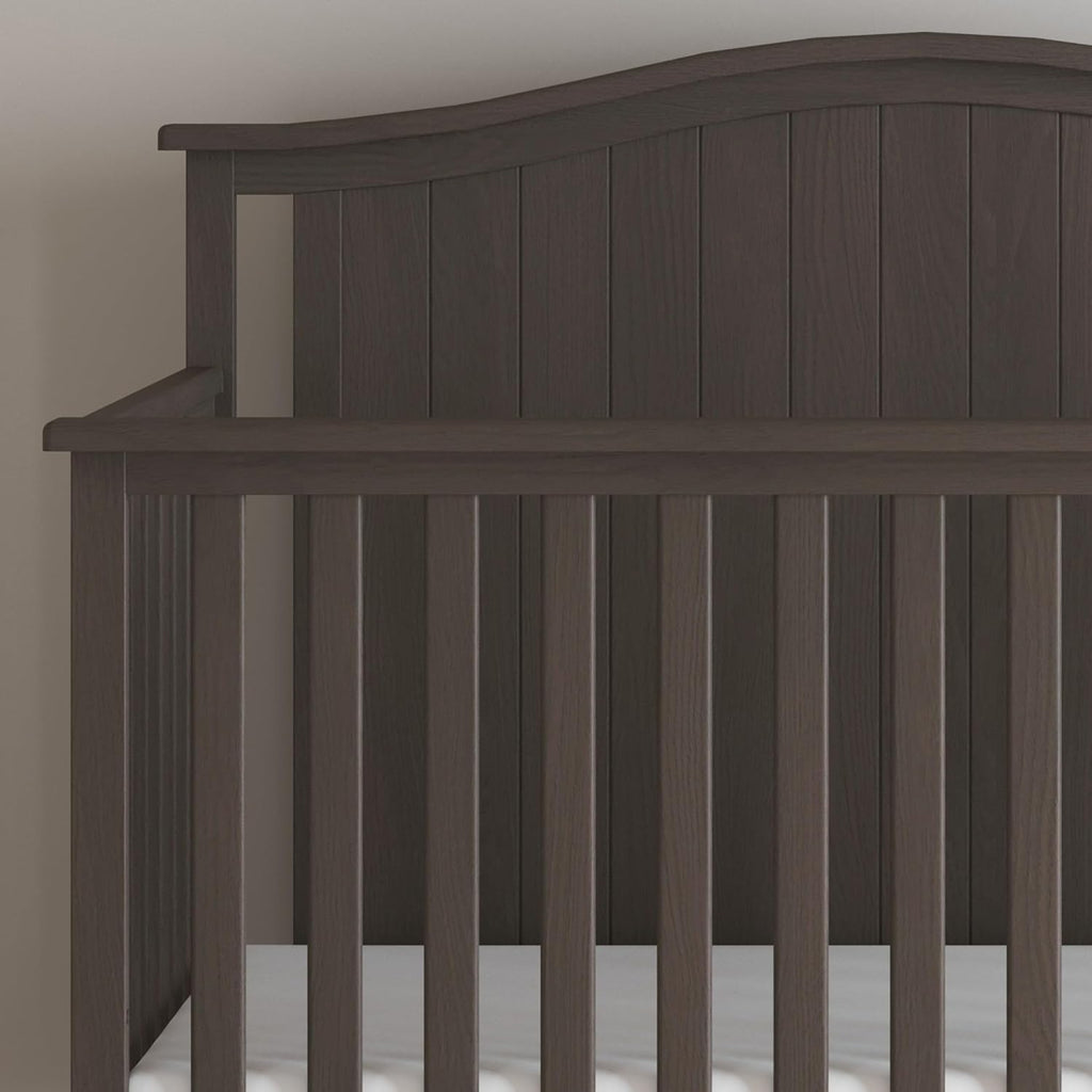 Child Craft Hampton Arch Top Crib, Changing Table, and Cozy Glider Nursery Set, 3-Piece, Includes 4-in-1 Convertible Crib, Changing Table, and Cozy Glider, Grows with Your Baby (Dapper Gray)