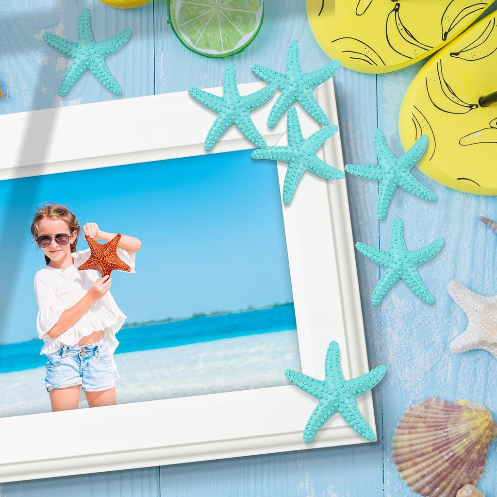 Framendino, 30 Pack Cute Seashells Starfish Decor Small Finger Resin Ornaments for Wedding Beach Theme Party DIY Crafts Home Fish Tank Decoration