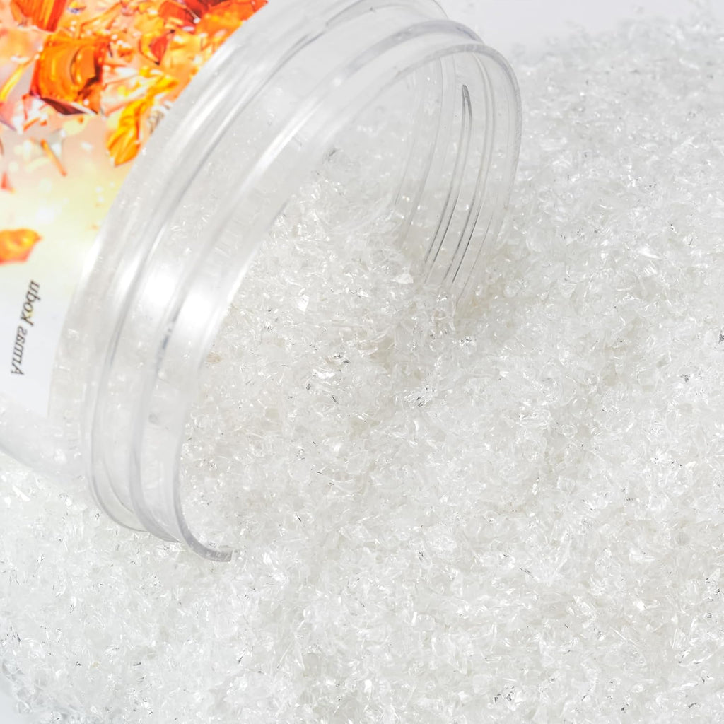 Crystal Clear Fine Crushed Glass for Resin Art & Crafts | 1–3mm Decorative Glass Sand, 1.5 lb Broken Glass Pieces for DIY Epoxy Tumblers, Coasters, Vase Filler & Home Decor