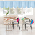 Irenare 8 Pcs Blue Check Plaid School Classroom Curtains Back to Classroom Colorful Curtains for Sunset Soiree Party Decorations Sunset Kindergarten Daycare Primary Bedroom Playroom Room Decor