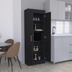 Pantry Cabinet, Space-Efficient 2-Door Design with Multiple Shelves,for Kitchen Home