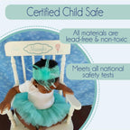 My Bambino Girl's Personalized White Wood Rocking Chair Toddler Baby Gift (Calico Owl)