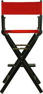Casual Home 30" Director's Chair Black Frame-with Red Canvas, Bar Height Director Chair Replacement Canvas, Black