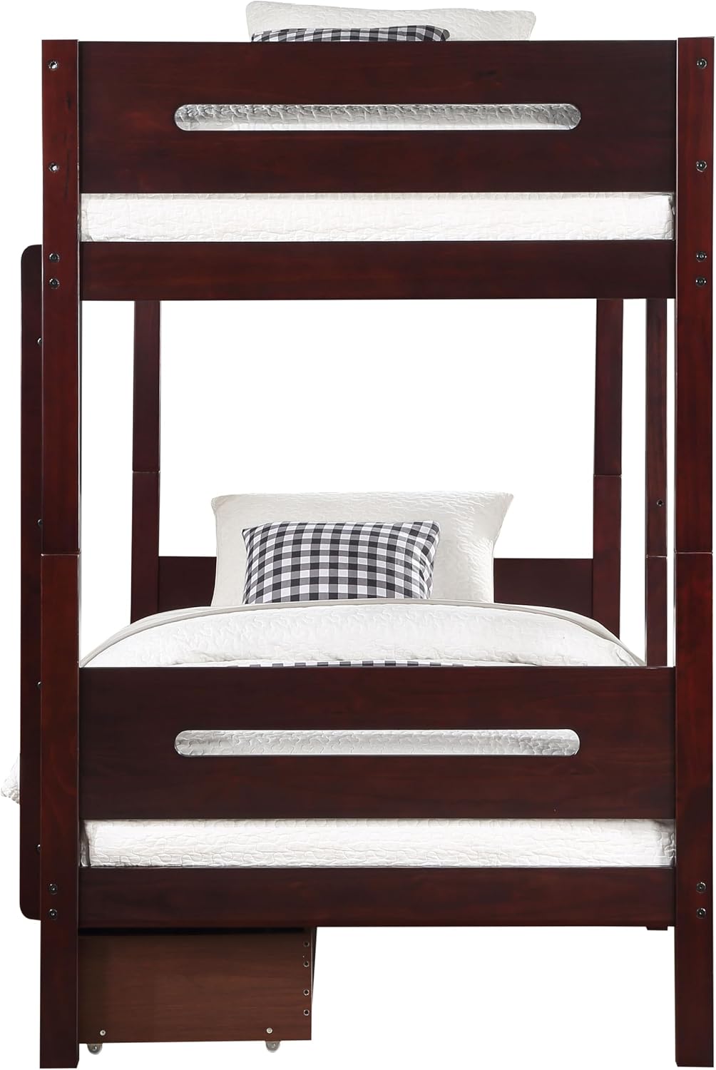 Espresso Twin,Twin Bunk Bed with Ladder