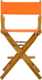 Casual Home 24" Director's Chair Honey Oak Frame-with Tangerine Canvas, Counter Height