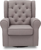 Delta Children Emma Nursery Glider Swivel Rocker Chair- Greenguard Gold Certified, French Grey