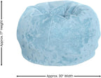 Flash Furniture Dillon Small Teal Furry Bean Bag Chair for Kids and Teens