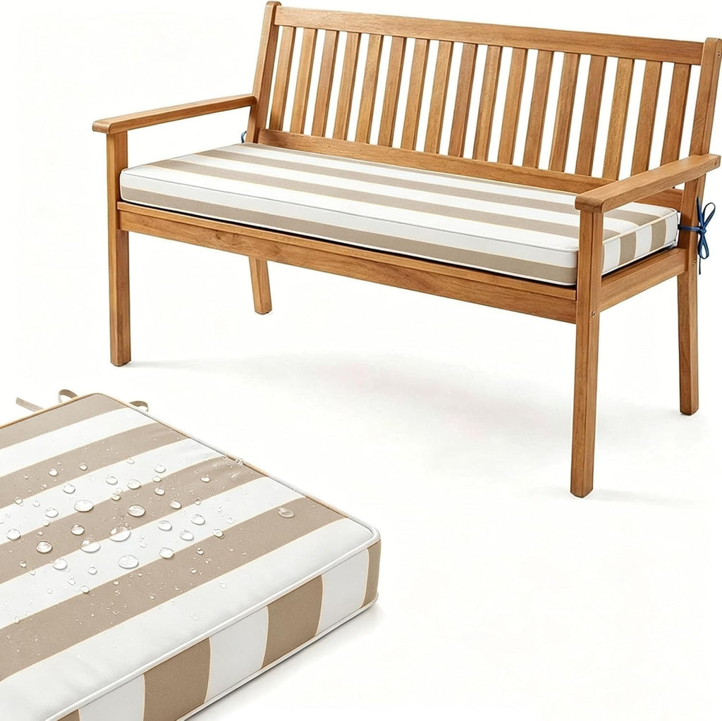 Outdoor Bench Cushions Waterproof 36x18/40x16/48x16 Porch Swing Cushions with Tie Patio Furniture Chair Cushion Bench Pad Backyard Seat Pads(Hazel,36x17x2 in)