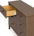 Storkcraft Rio 6 Drawer Dresser, Hazelnut | GREENGUARD Gold Certified, Wood Dresser for Kids Bedroom, Kids & Nursery Storage Chest, Safety Interlocking Drawers, Nursery