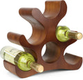 Countertop Wine Rack - 6 Bottle Wooden Wine Rack - Freestanding Wine Bottle Holder Stand - Wine Storage Rack for Cabinet Pantry Bar Kitchen