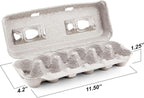 MT Products Blank Natural Pulp Egg Cartons Bulk - Made in USA - Holds Up to Twelve Eggs - Cardboard Material Perfect For Storing Extra Eggs (Pack of 5)