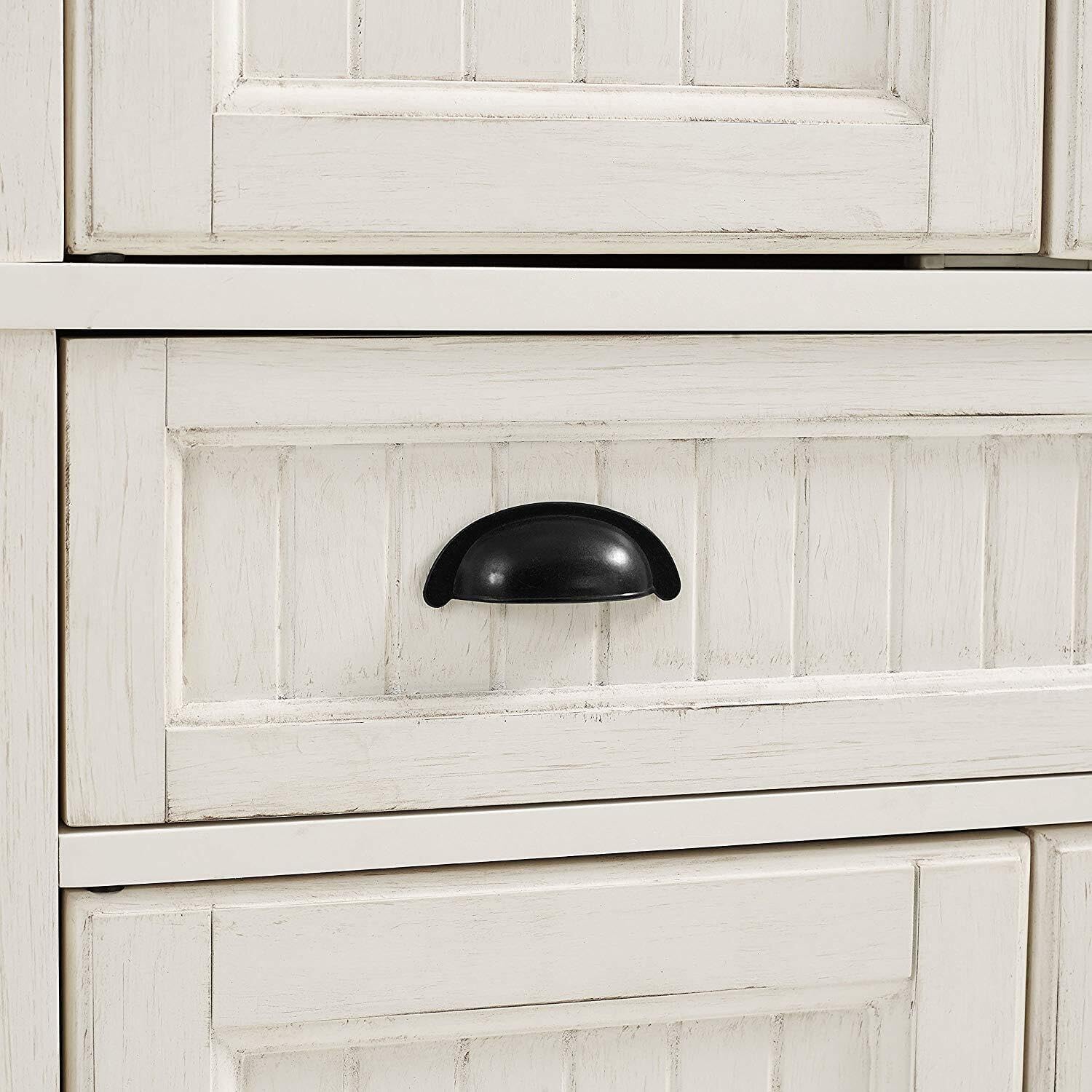 Maykoosh Kitchen Pantry Cabinet - Large Storage, Adjustable Shelves, Distressed White