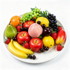 30 Pcs Fake Fruit Pack, Artificial Fruit for Party, Plastic Fruits Table Centrepieces Decoration Home Kitchen, Frutas Artificiales Decorativas, Apple Bananas