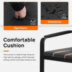 Waiting Room Chair with Armrest, PU Leather Office Furniture, Lobby Conference Reception Chair, Office Guest Seating for Clinic,Airport,Hospital,Barber,Salon,Bank (Black, 1-Seat)