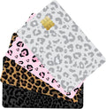 4 PCS Credit Card Skin Leopard Print Theme Credit Card Skin Sticker Cover Vinyl Stickers for Debit Credit Cards Cute Waterproof Skins Cover for Bank Transportation Metro Key Cards