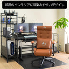 Bauhutte G-370PU-BK Gaming Sofa Chair 2, Black, PU Leather Type, Gaming Chair Like a Sofa, Standard