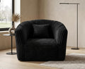 Claiks Boneless Chair Comfy Cloud Couch Corduroy Single Sofa Oversized Accent Chair for Adults Couches for Living Room Bedroom Apartment Small Spaces, Black