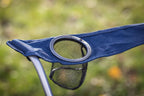 Four-Fold Camping Chair with Cup Holder, Dark Blue
