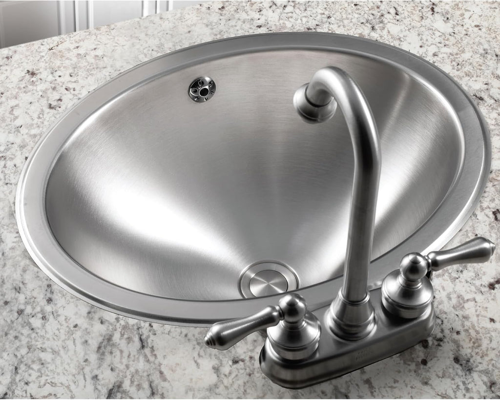 Houzer Opus Stainless Steel Bathroom Sink - 18 Inch Undermount Oval Bowl without Overflow, Durable & Versatile, Essential for Home & Apartment, Nested 10-Pack - CHT-1800-10