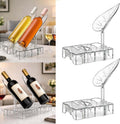 DIY Modular Wine Bottle Holders,Wine Bottle Stands for Display,Expandable Single Wine Rack,Unique Wine Gifts for Wine Lovers,Decorative Wine Bottle Organizer for Living Room,Dining Room,Bar