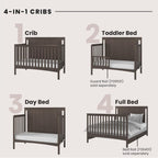 Child Craft Scout 3-Piece Nursery Set, Includes 4-in-1 Convertible Crib, Dresser with Changing Table Topper, and Cozy Glider (Dapper Gray)
