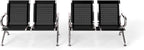 KINTNESS Airport Waiting Chair Reception Bench - Set of 2 Visitor Guest Sofa for for Salon Airport Bank Hospital Market, 2-Seat, Black