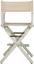 Casual Home 24" Director's Chair White Frame with Wheat Canvas, Counter Height