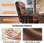 Big and Tall Office Chair Wide Seat Ergonomic Leather Executive Desk Chair with Leg Rest, Heavy-Duty 550 lbs Adjustable Height Computer Gaming Chairs