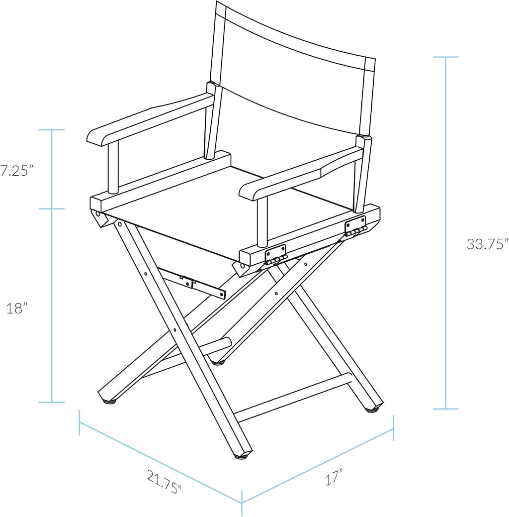 Casual Home 200-55/021-22 18" Honey Oak Frame-Pink Canvas Director Chair Classic Height, OakFrame
