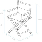 Casual Home 200-55/021-22 18" Honey Oak Frame-Pink Canvas Director Chair Classic Height, OakFrame