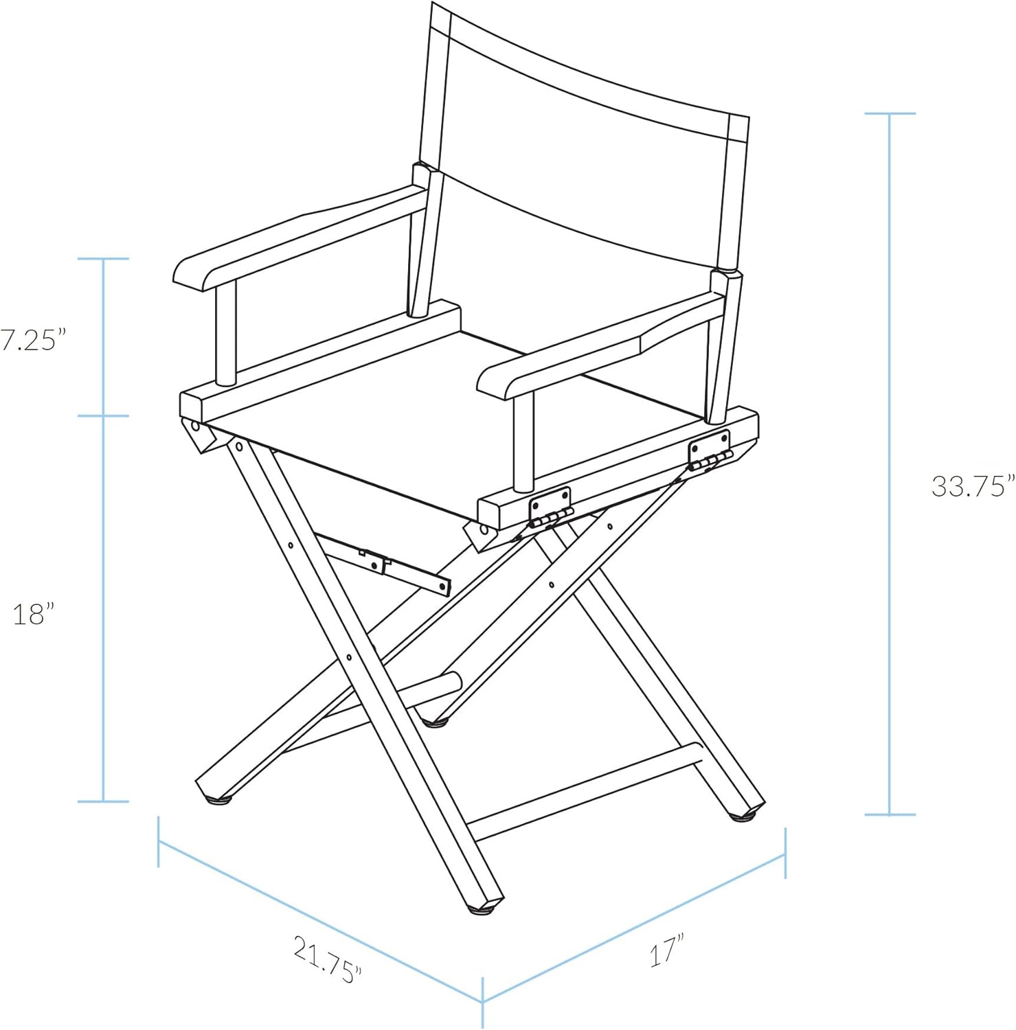 Casual Home 18" Director's Chair Honey Oak Frame with Orange Canvas